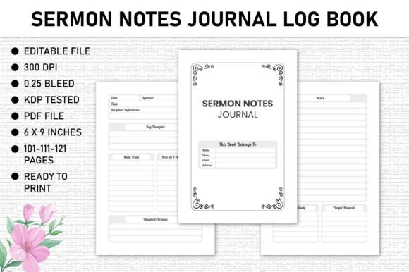 Editable KDP Sermon Notes Journal: A Creator's Practical Toolkit