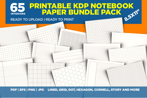 Printable KDP Notebook Paper Bundle Pack: The Digital Toolkit for Creators