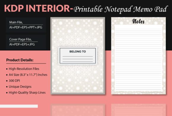 Printable Notepad Memo Pad KDP: Your Gateway to Customized Productivity