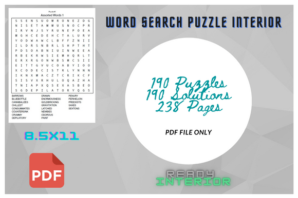 The Anatomy of a Profitable KDP Puzzle Book: Analyzing the Word Search Puzzles PAPER KDP Interior