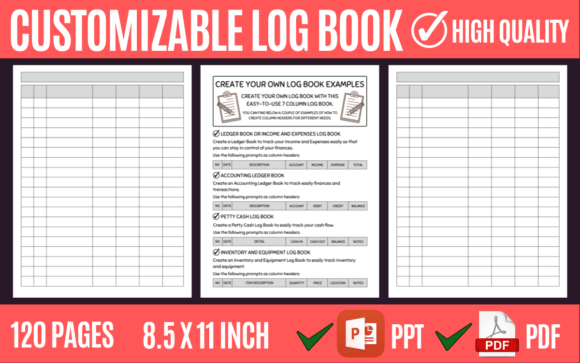 The Ultimate Customizable Log Book for Tracking Anything
