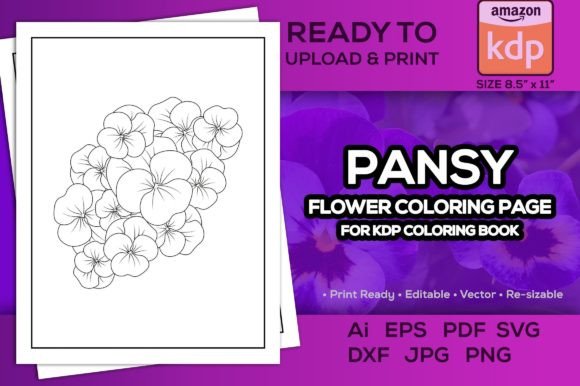 The Unique Appeal of Pansy Flower Coloring Pages for KDP